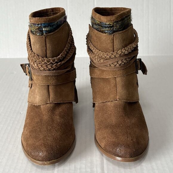 Naughty Monkey Womens Sz 10 Shoes Brown Suede Fringe Boho Western Fashion Boots - Picture 4 of 14